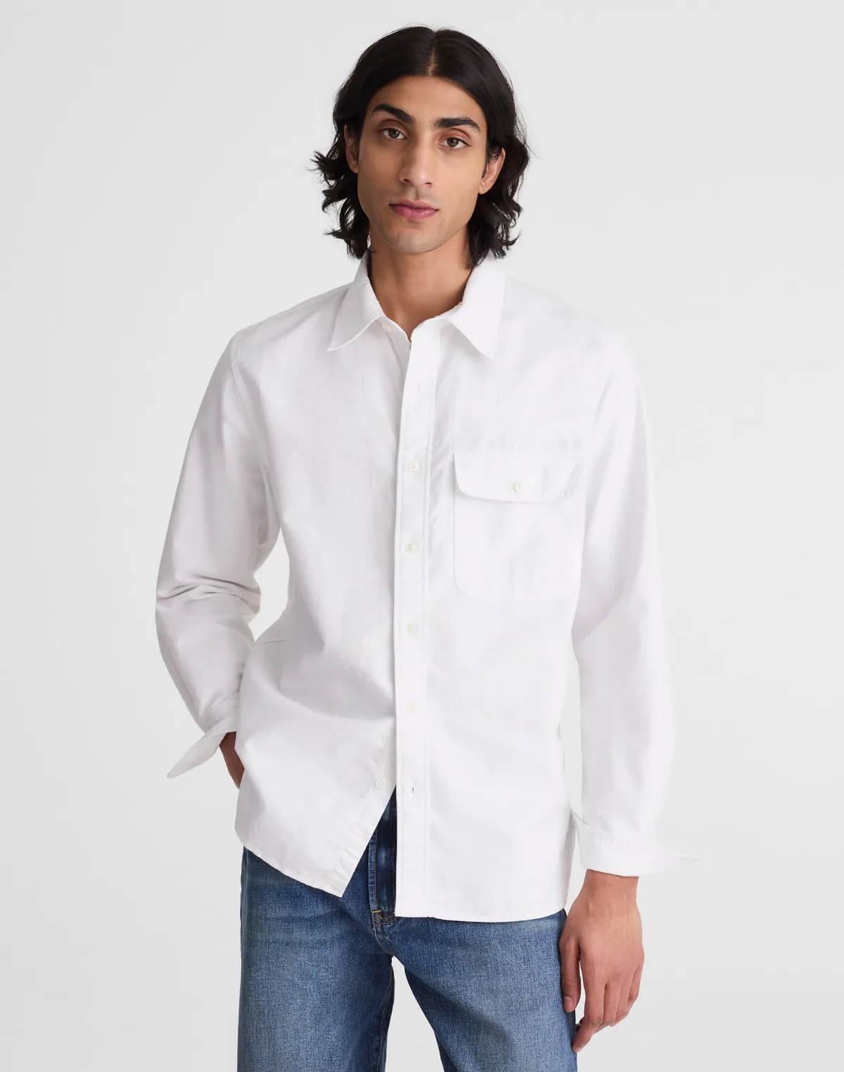 Single-Pocket Shirt in Allday Oxford