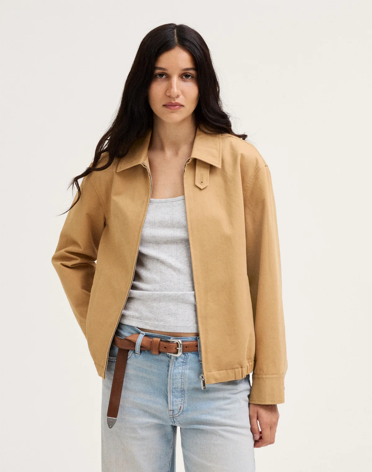 Relaxed Bomber Jacket in Cotton Twill by MW