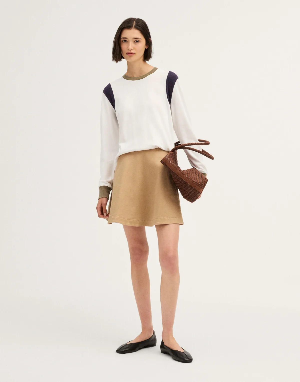 Seamed Mini Skirt by MW