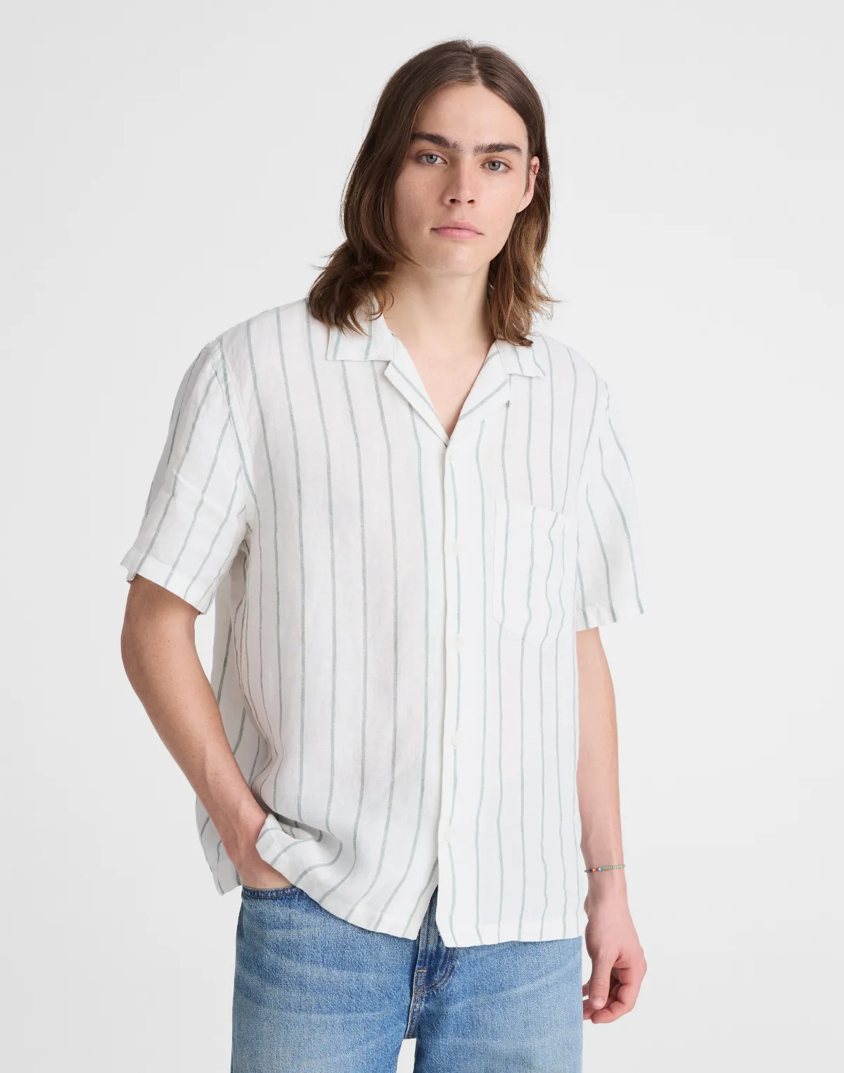 Short-Sleeve Camp Shirt in Linen by MW