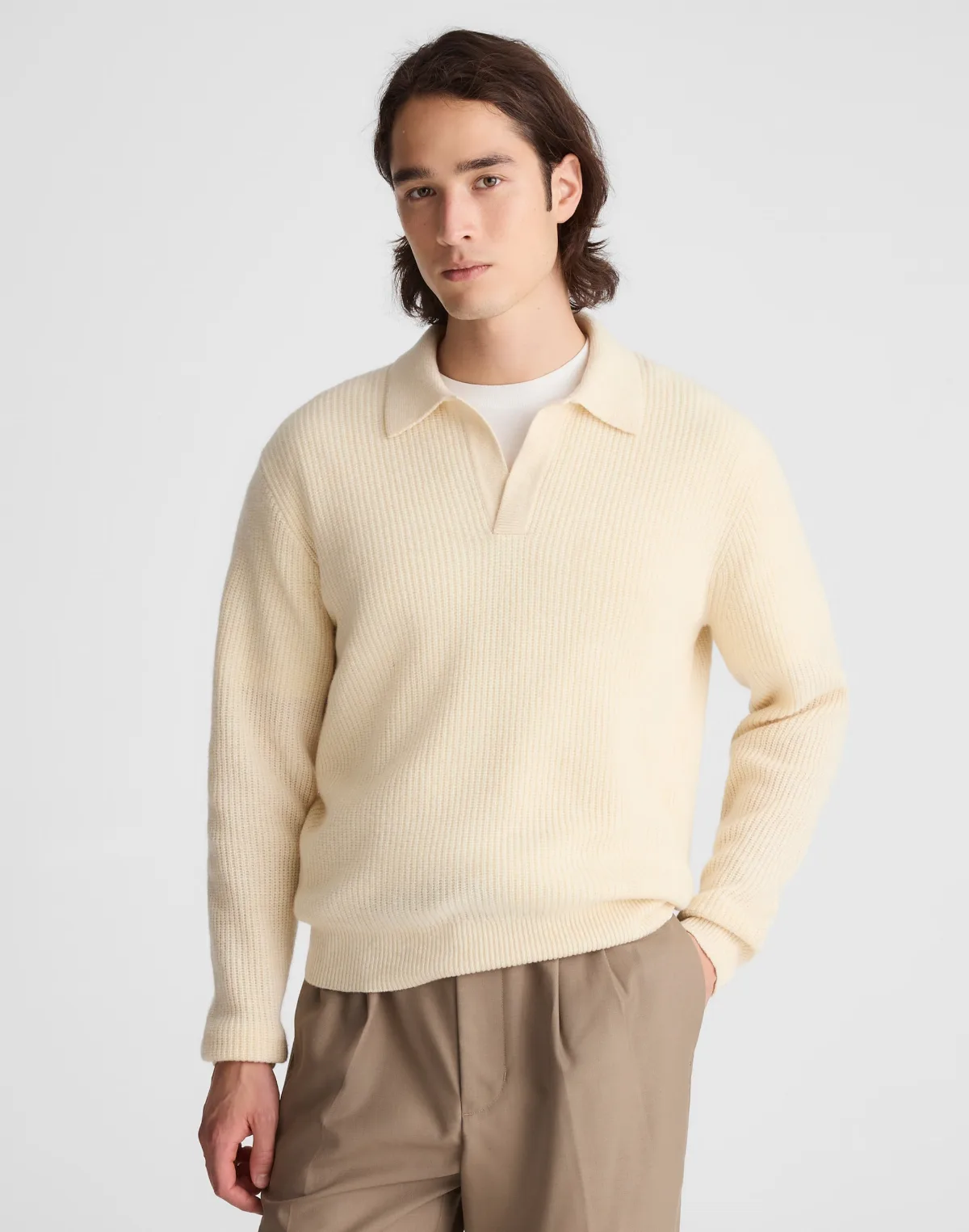 Johnny-Collar Sweater Polo in Heritage Merino Wool by MW