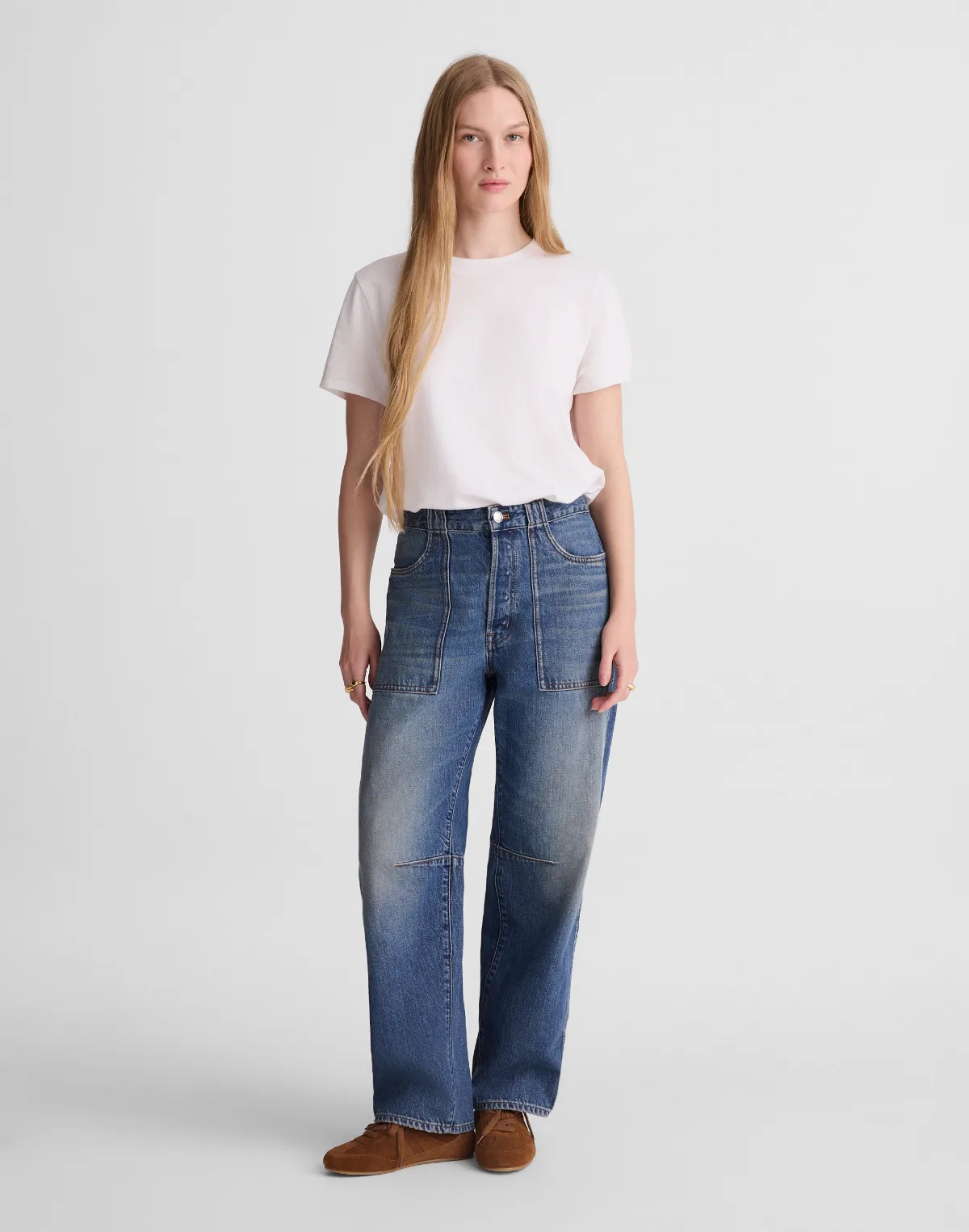 The Darted Utility Barrel-Leg Jean by MW