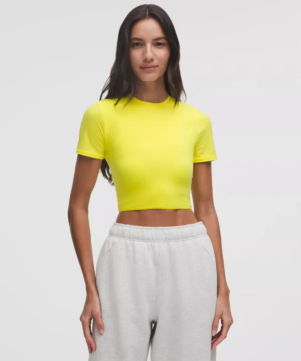 Wundermost Ultra-Soft Nulu Crewneck Cropped T-Shirt by lululemon