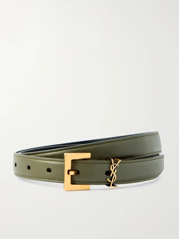 - Leather Belt - by SAINT LAURENT