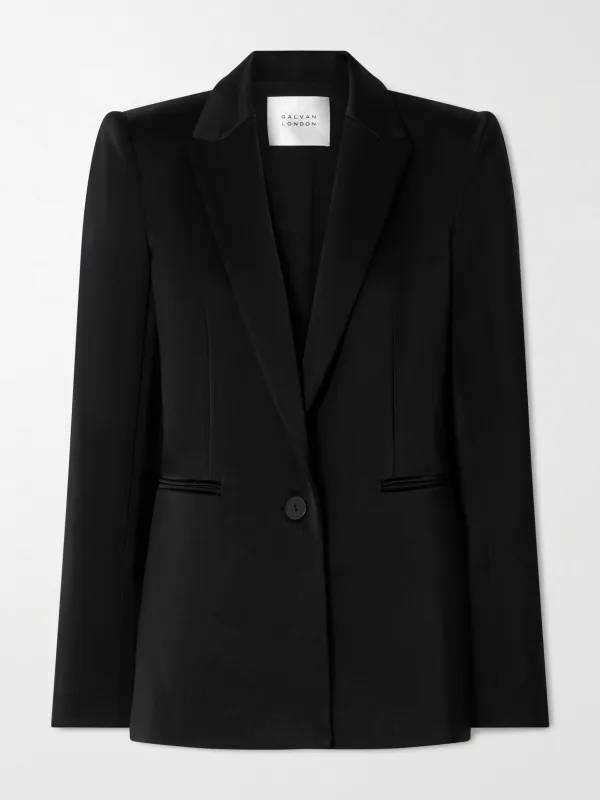 Sculpted Satin Blazer