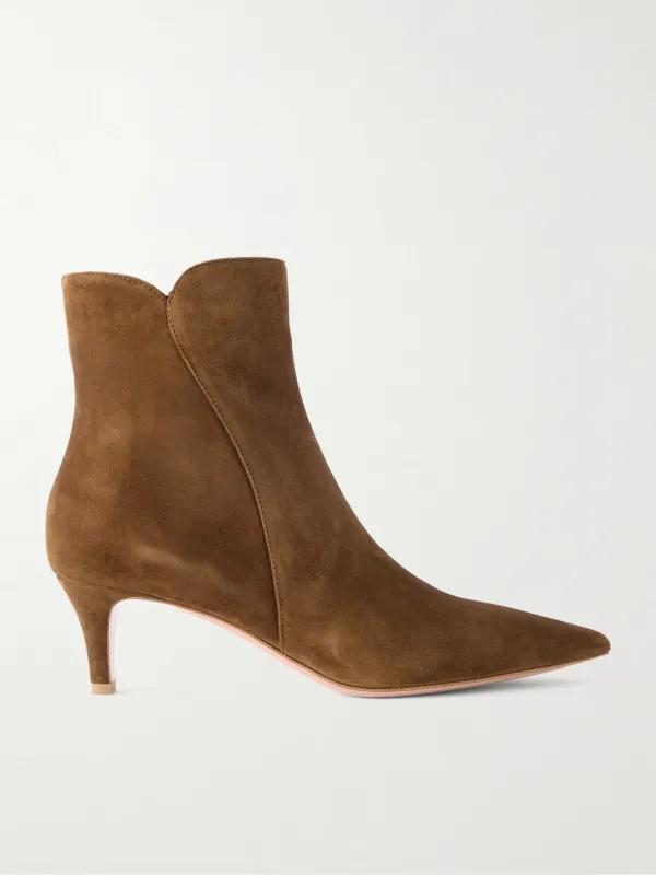 Levy 55 Suede Ankle Boots by Gianvito Rossi