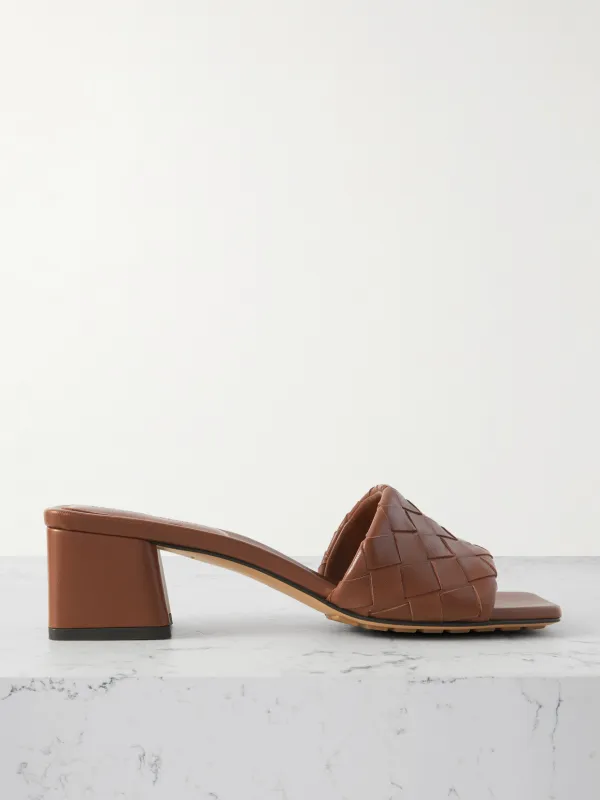 Riva Intrecciato Leather Mules