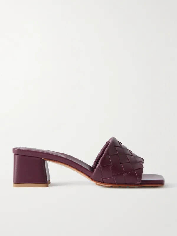 Riva Intrecciato Leather Mules