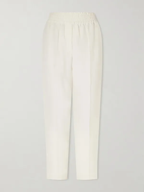 Cropped Woven Tapered Pants