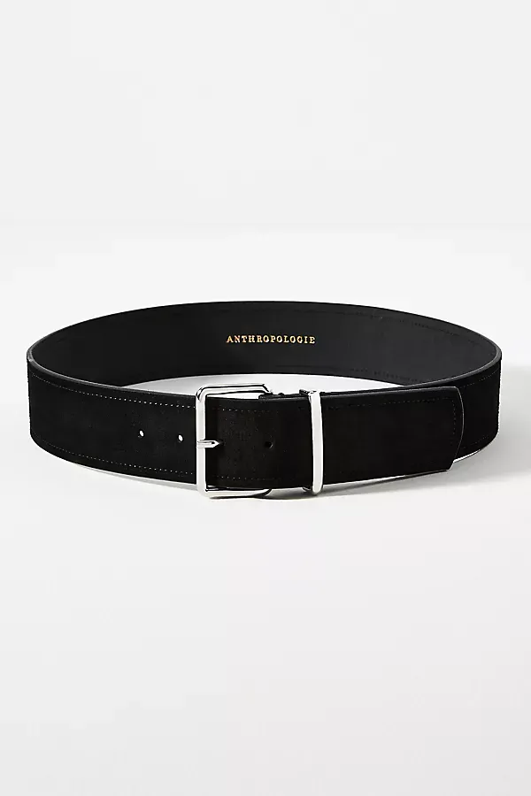 Square-Buckle Suede Belt by Anthropologie