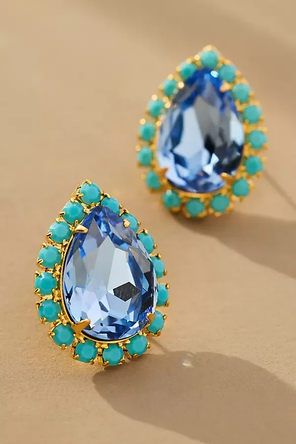 Pear Stud Earrings by The Pink Reef