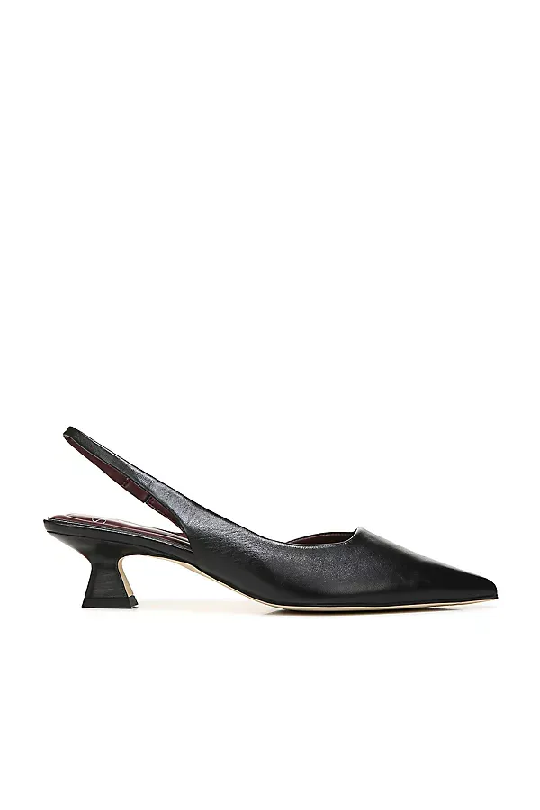 Devin Slingback Kitten-Heel Pumps