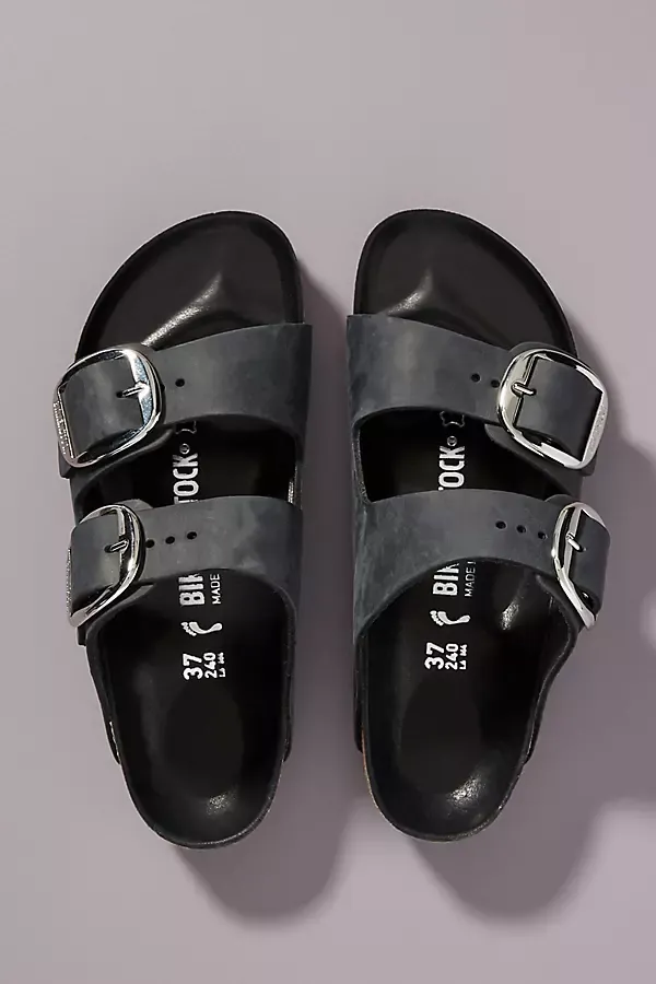 Arizona Big Buckle Nubuck Sandals by Birkenstock