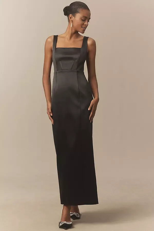 Gabby Sleeveless Square-Neck Corset Maxi Dress