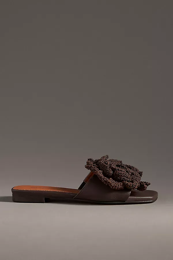 Crochet Flower Slide Sandals by Maeve