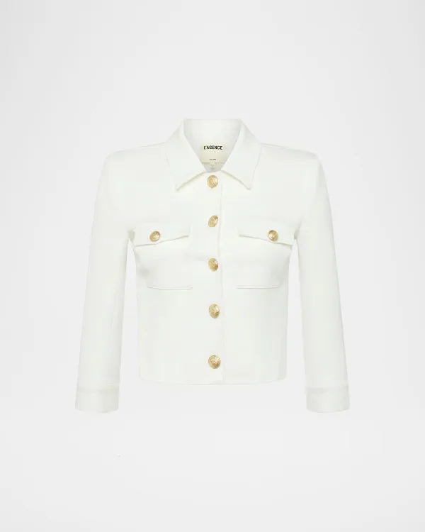 Kumi Cropped Fitted Jacket by L & apos;Agence