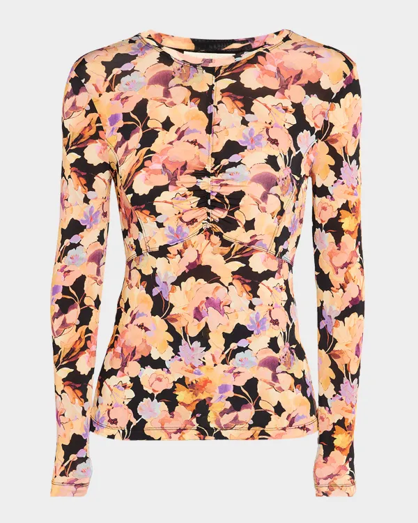 Neri Printed Long-Sleeve Top