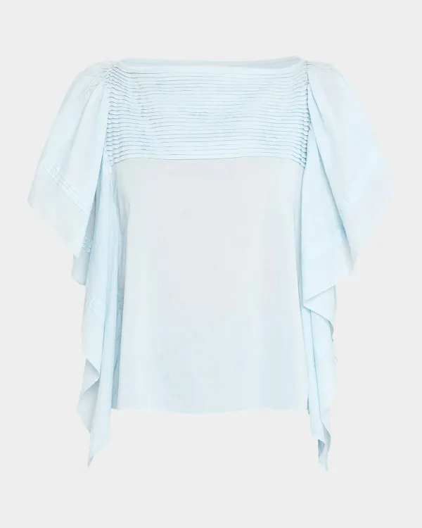 Lu Short-Sleeve Ruffle Top