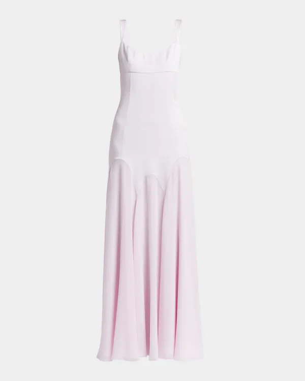 Sleeveless Satin Evening Dress