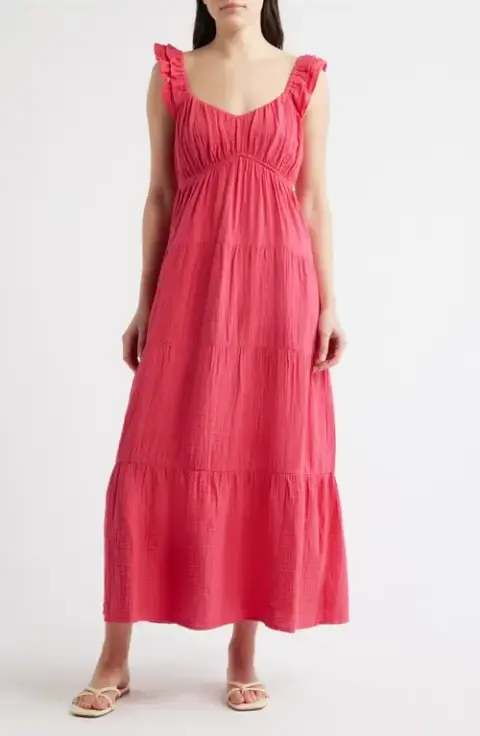CITY BLUES Empire Waist Maxi Dress