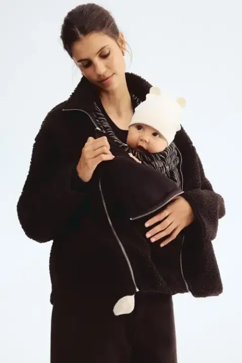 H&M Mama Before & After Babywearing Teddy Jacket