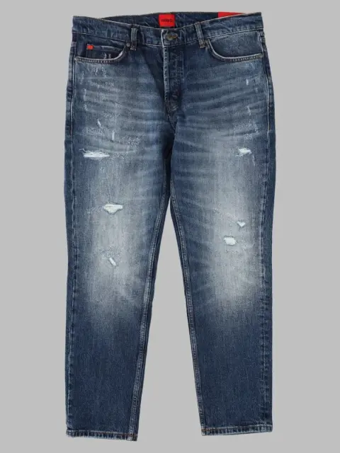 HUGO Distressed Cotton Jeans