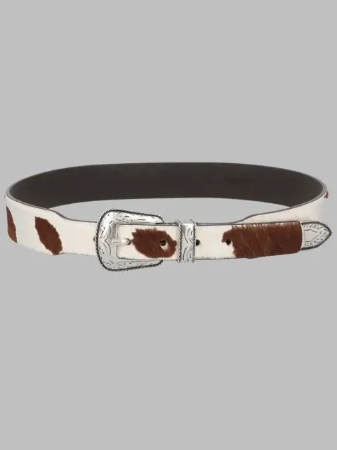 Amish Western Animal Print Leather Belt